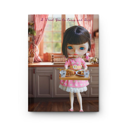 Doll Kitchen Journal — Hardcover Matte Blank Notebook