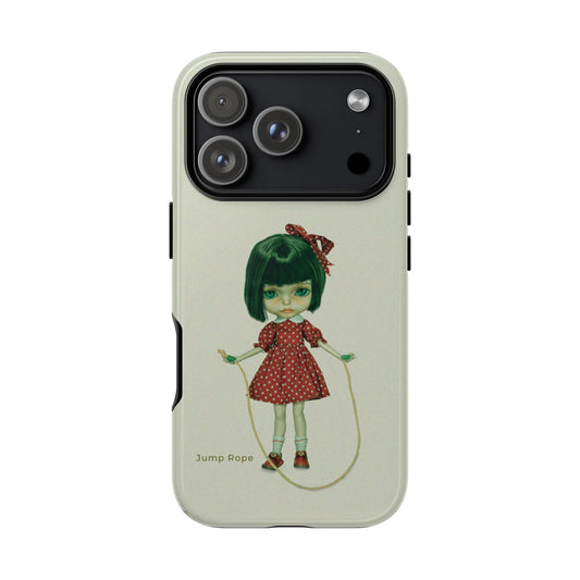 Phone Case — Vintage Girl Jump Rope Illustration