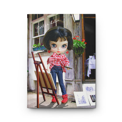 Artist Doll Montreal  Cafe Hardcover Journal — Little Painter Notebook