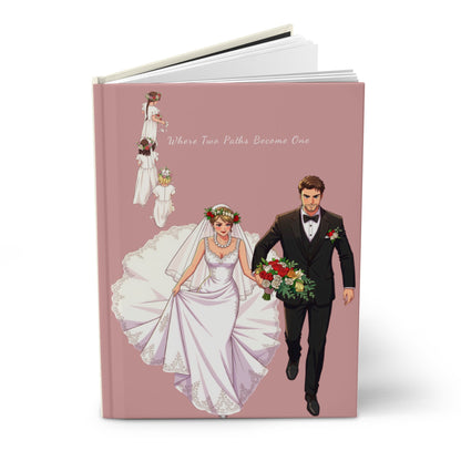 Wedding Couple Hardcover Journal — Bride & Groom Keepsake Notebook