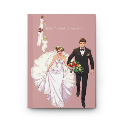 Wedding Couple Hardcover Journal — Bride & Groom Keepsake Notebook