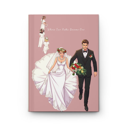 Wedding Couple Hardcover Journal — Bride & Groom Keepsake Notebook