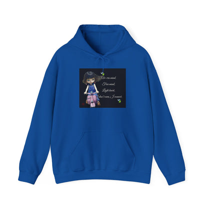Doll Girl Graphic Hoodie — 'It's Me, I'm Not Afraid' Inspirational Pullover