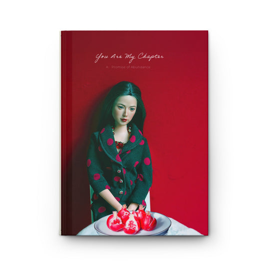 You Are My Chapter" Hardcover Journal — Aesthetic Red Portrait Notebook for Personal Writing