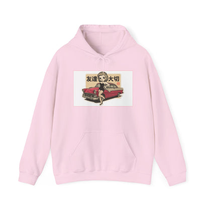 Hoodie - Cute Blue Alien Girl Illustration "Future Hope"