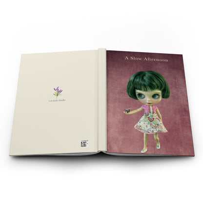 A Slow Afternoon Hardcover Journal — Cute Doll Art Notebook for Writing & Gifts