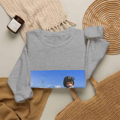 Crewneck Sweatshirt — Girl in Lavender Field Photo Print