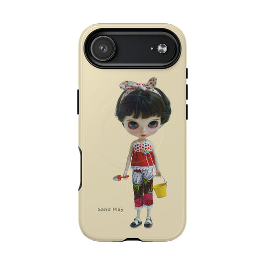 Phone Case — Vintage Doll 'Sand Play' Magnetic Protective Case
