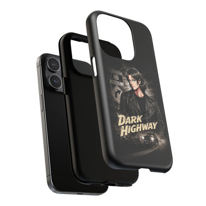 Dark Highway Phone Case — Moody Anime Leather-Jacket Design, Tough Magnetic Protection