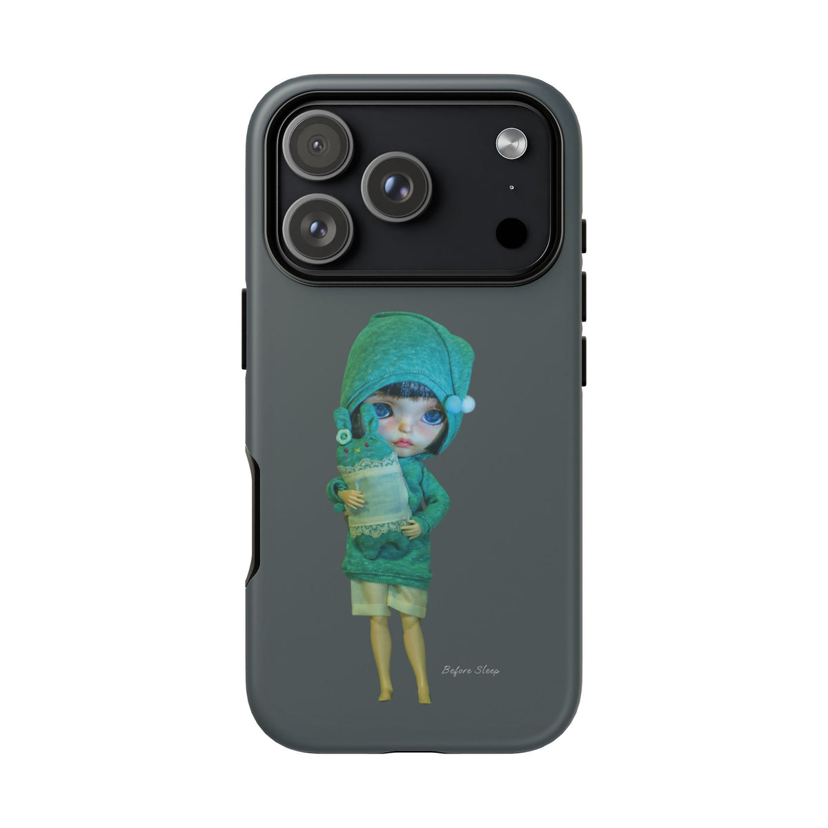 Phone Case — Cute Green Elf Girl Illustration, Whimsical Protective Cover