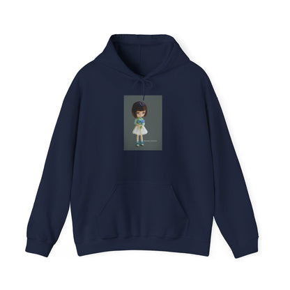 Doll Portrait Hoodie — Cute Vintage Doll-Style Illustration Sweatshirt