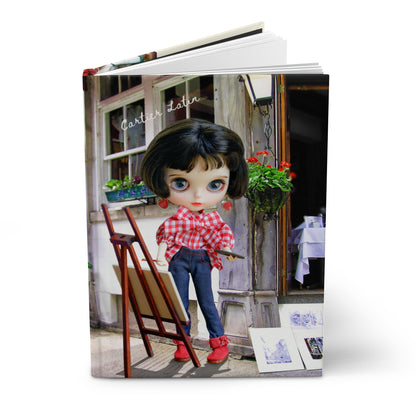 Artist Doll Montreal  Cafe Hardcover Journal — Little Painter Notebook