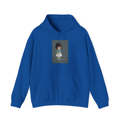 Doll Portrait Hoodie — Cute Vintage Doll-Style Illustration Sweatshirt