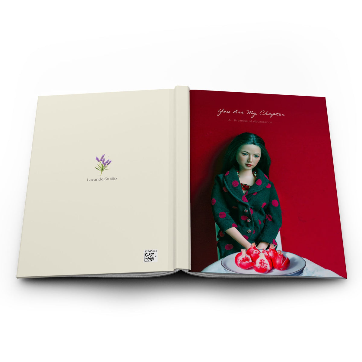 You Are My Chapter" Hardcover Journal — Aesthetic Red Portrait Notebook for Personal Writing