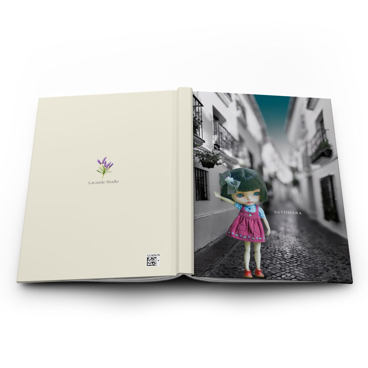 Whimsical Doll Street Hardcover Journal — Cute Doll-Inspired Art Notebook