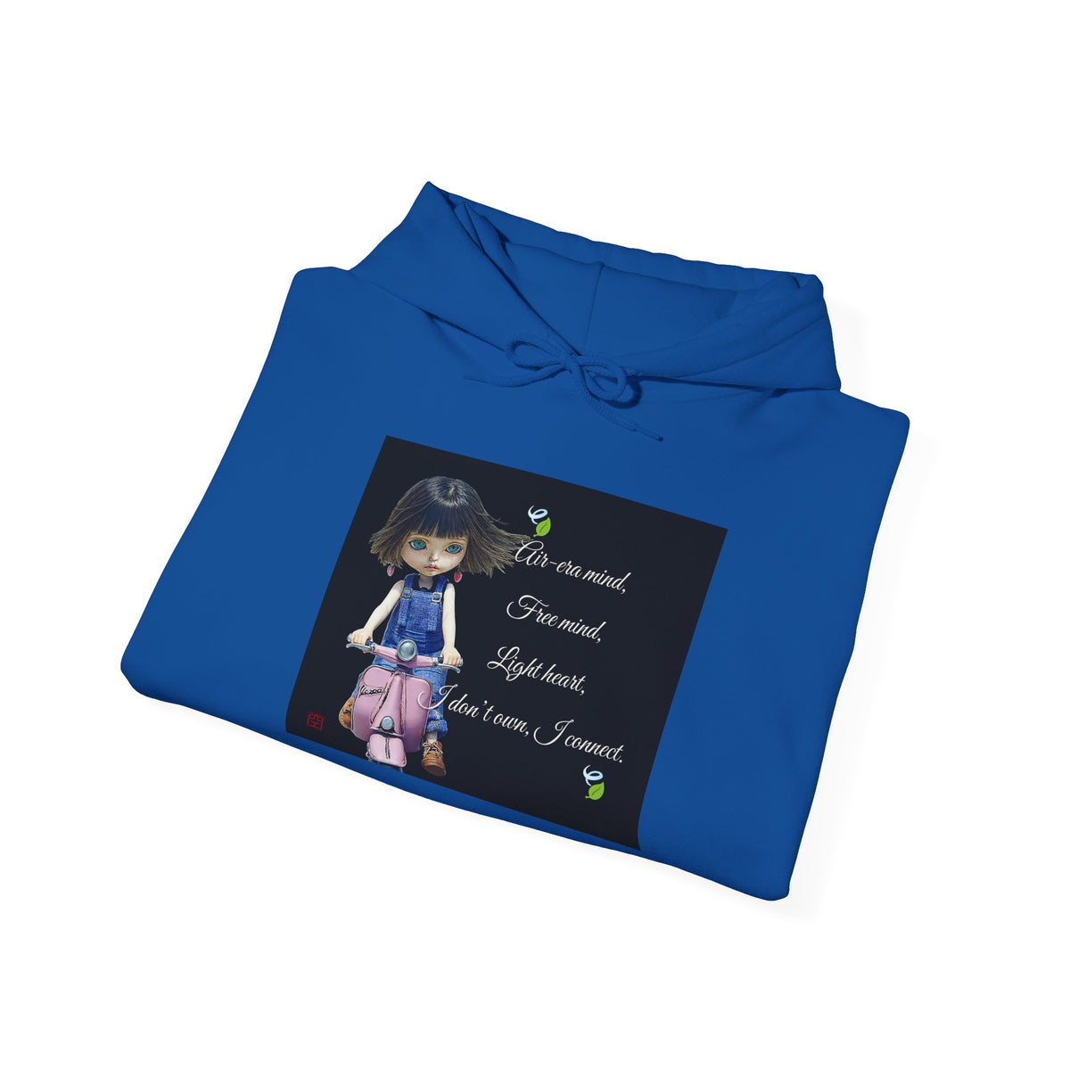 Doll Girl Graphic Hoodie — 'It's Me, I'm Not Afraid' Inspirational Pullover
