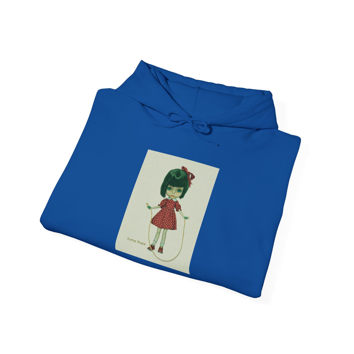 Cute Retro Girl Illustration Hoodie – 'Little Friend' Vintage Doll Graphic
