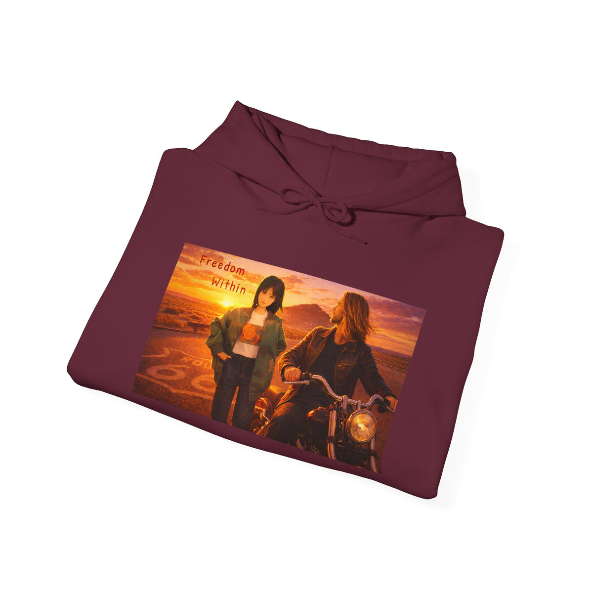 Sunset Riders Hoodie — Vintage Motorcycle Sunset Graphic Sweatshirt