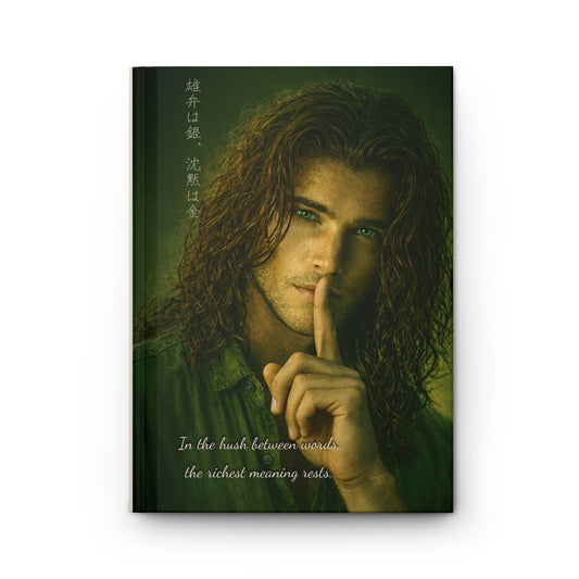 Hardcover Journal — Romantic Secret Hush Portrait Notebook (’In the hush between words…’)