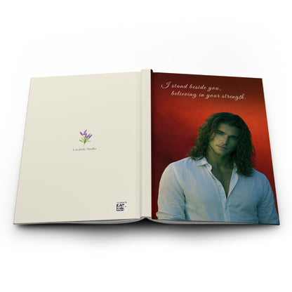 Inspirational Portrait Hardcover Journal — “I stand beside you, believing in your strength.”