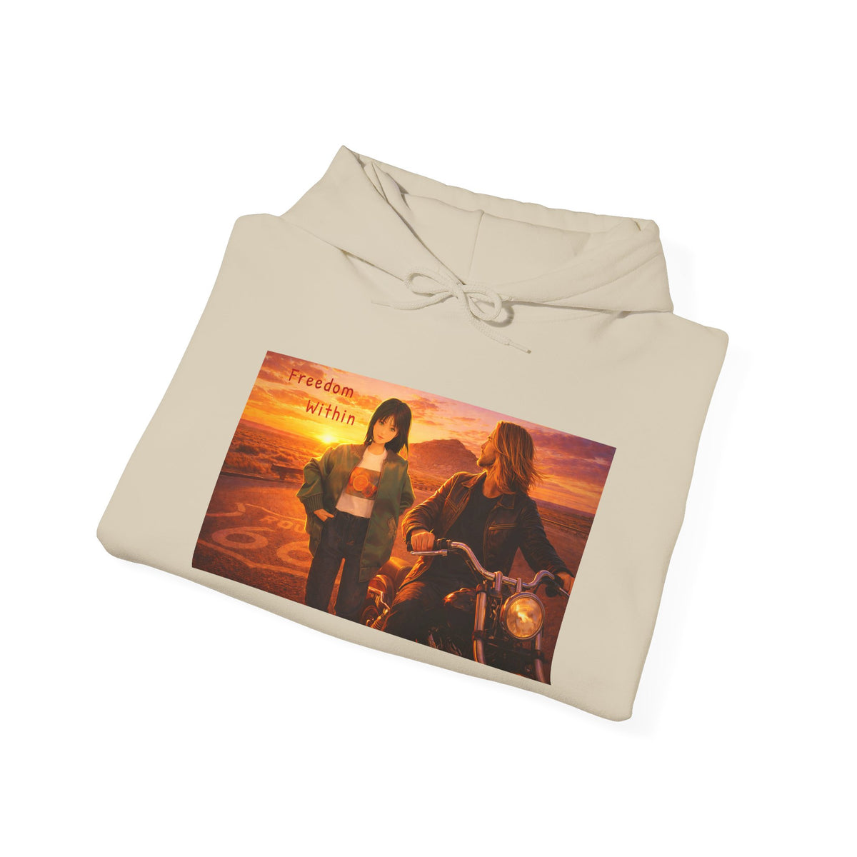 Sunset Riders Hoodie — Vintage Motorcycle Sunset Graphic Sweatshirt