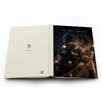Train Station Steam Hardcover Journal — 'The Last Departure' Matte Notebook for Travel Writing & Vintage-Inspired Notes