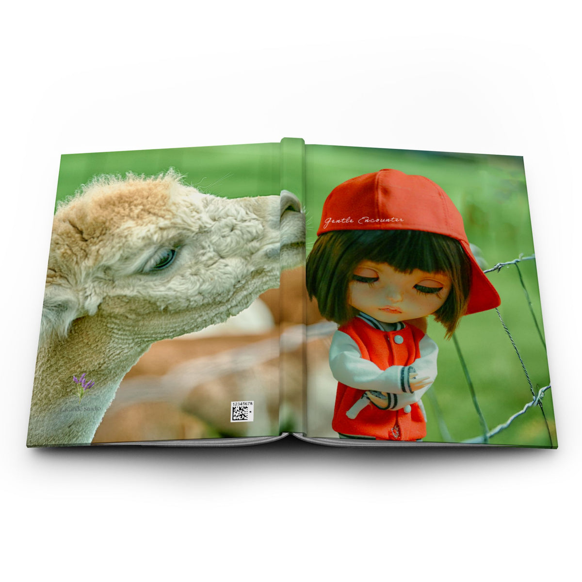 Custom Doll & Baby Alpaca  Hardcover Journal — Cute Photography Notebook for Kids & Animal Lovers