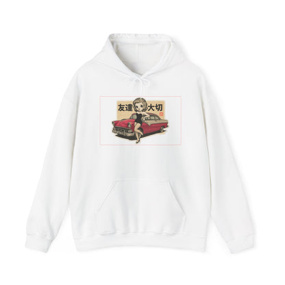 Hoodie - Cute Blue Alien Girl Illustration "Future Hope"