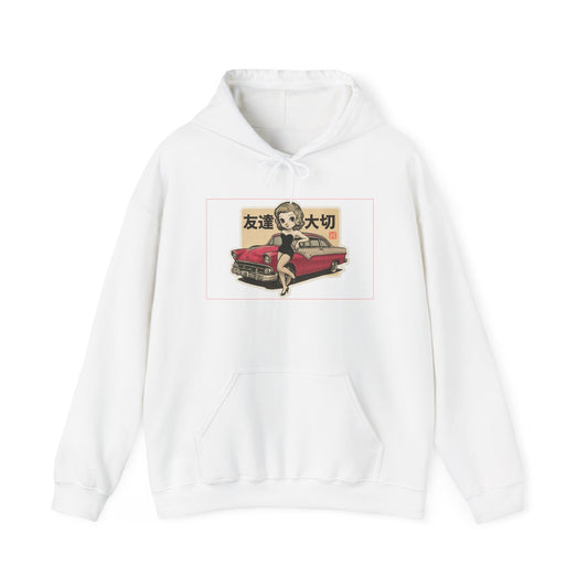 Hoodie - Cute Blue Alien Girl Illustration "Future Hope"