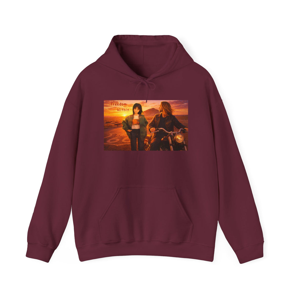 Sunset Riders Hoodie — Vintage Motorcycle Sunset Graphic Sweatshirt