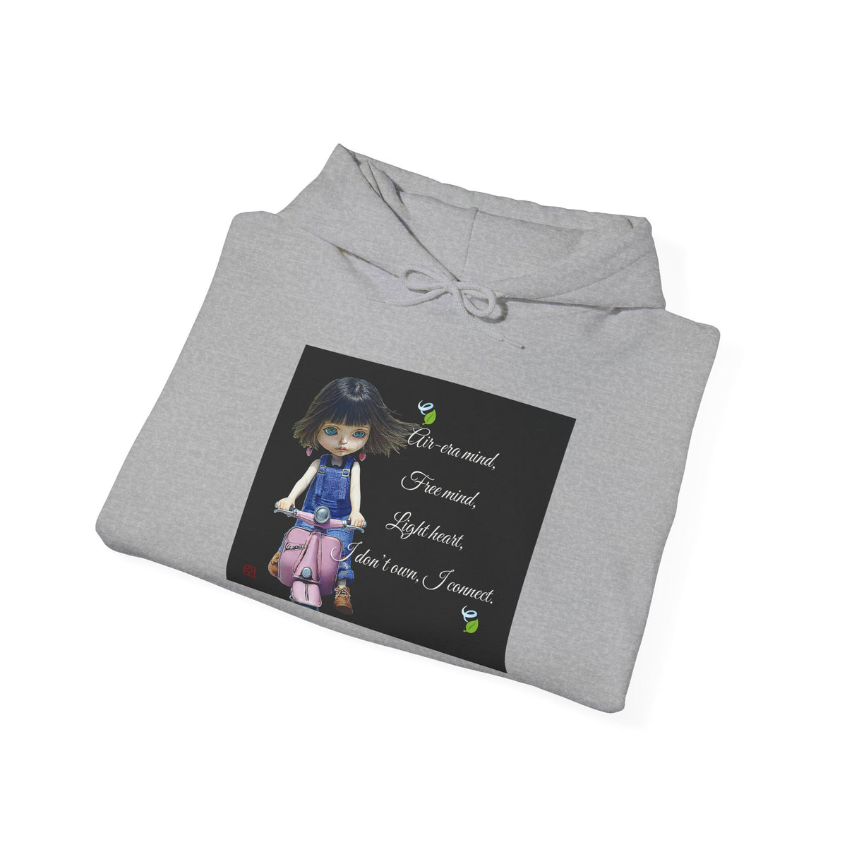 Doll Girl Graphic Hoodie — 'It's Me, I'm Not Afraid' Inspirational Pullover