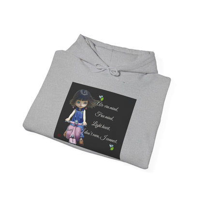 Doll Girl Graphic Hoodie — 'It's Me, I'm Not Afraid' Inspirational Pullover