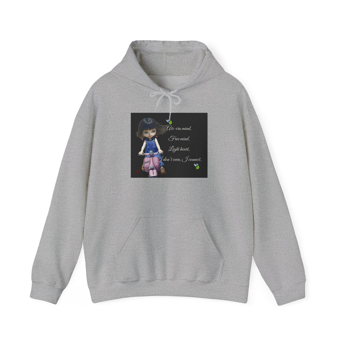 Doll Girl Graphic Hoodie — 'It's Me, I'm Not Afraid' Inspirational Pullover