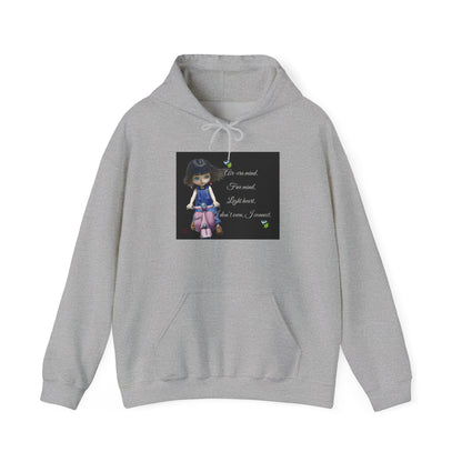 Doll Girl Graphic Hoodie — 'It's Me, I'm Not Afraid' Inspirational Pullover