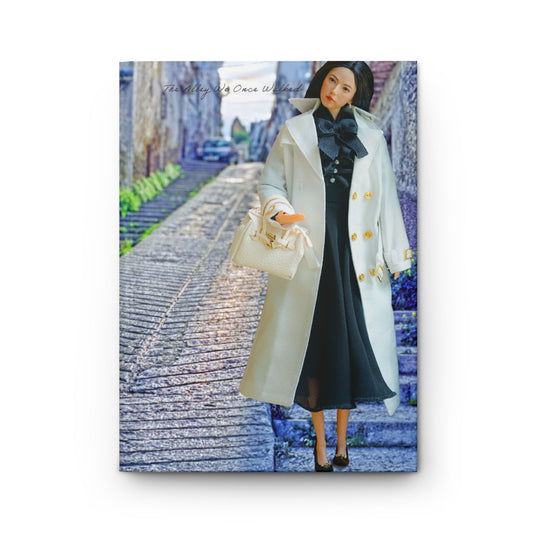 Hardcover Journal — Vintage Parisian Woman Street Scene Notebook