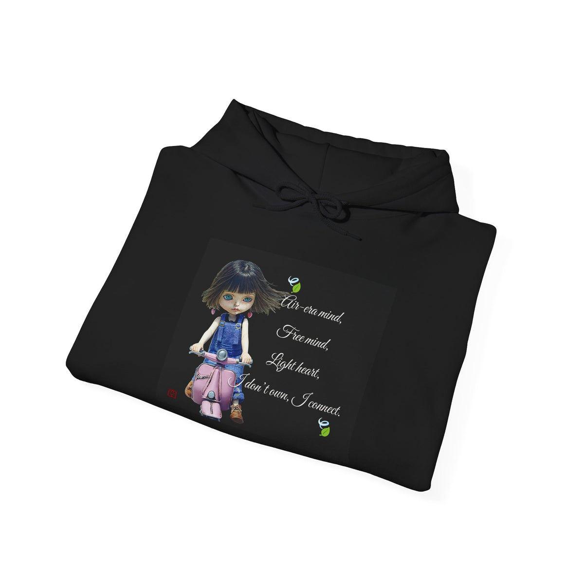 Doll Girl Graphic Hoodie — 'It's Me, I'm Not Afraid' Inspirational Pullover
