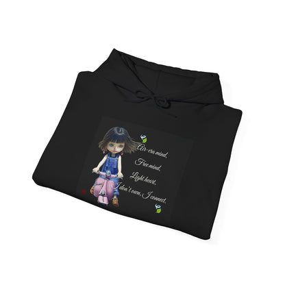 Doll Girl Graphic Hoodie — 'It's Me, I'm Not Afraid' Inspirational Pullover