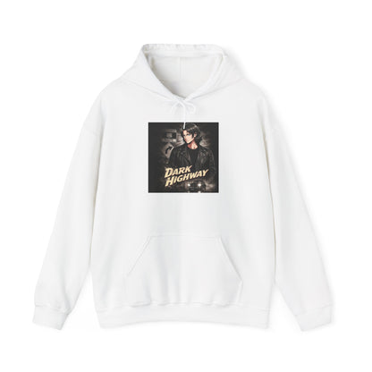 Dark Highway Hoodie - Retro Road Trip Vintage Graphic Sweatshirt