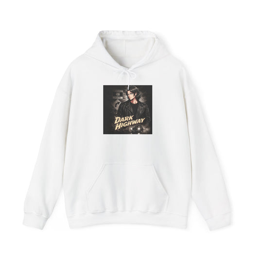 Dark Highway Hoodie - Retro Road Trip Vintage Graphic Sweatshirt